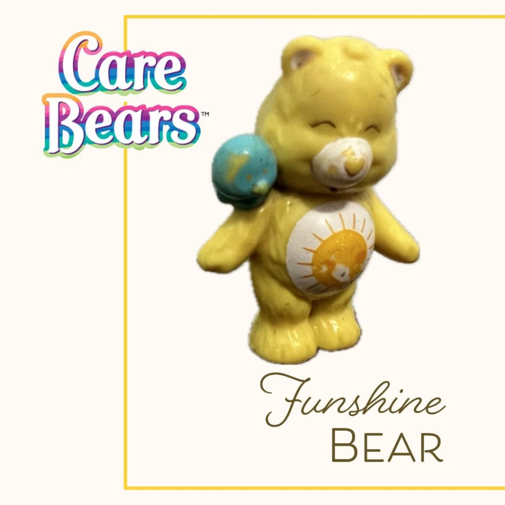 1983 Funshine Bear Care Bear Miniature Figure